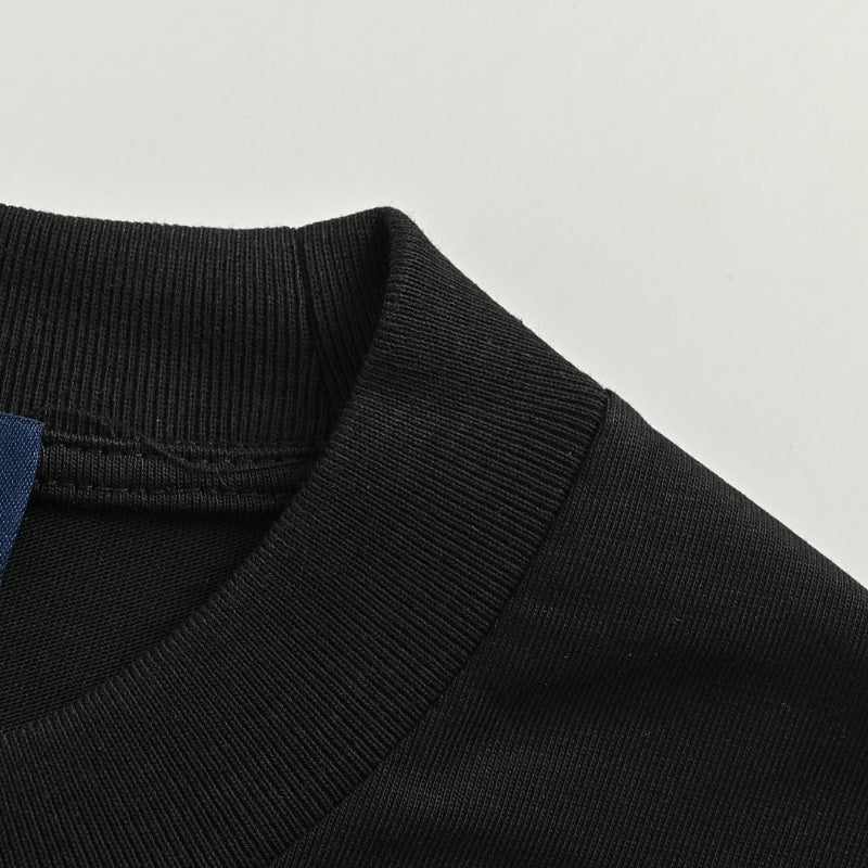 LV Brushstroke Logo Long Sleeve T-Shirt - Black