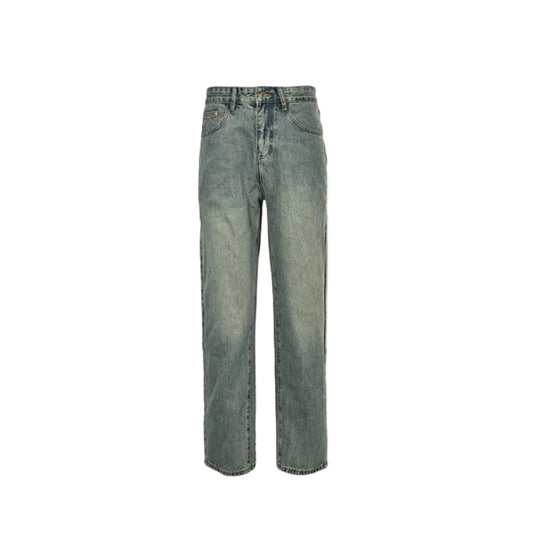 Gucci Light Blue Marble-Wash Straight Denim Pants